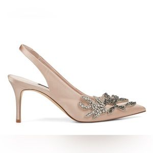 Nine West Light Natural Satin Heel Shoes